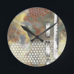 Relógio Redondo Pixels martelados II<br><div class="desc">decoração de casa</div>