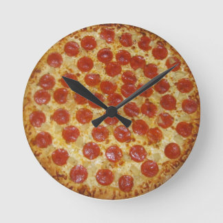 Relógio Redondo Pizza Time Pizza Clock