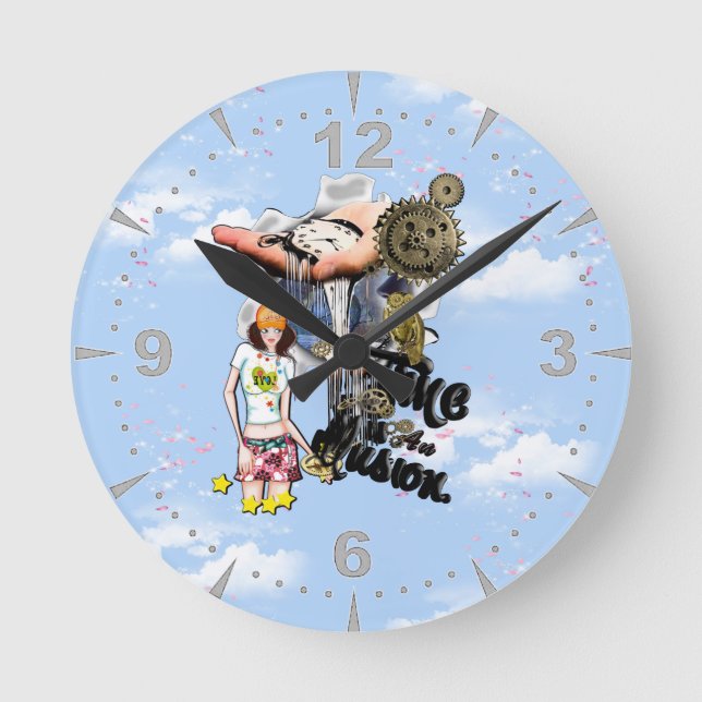 Relógio Redondo Placas de Festa de casamento e presentes de Eterno (Frente)