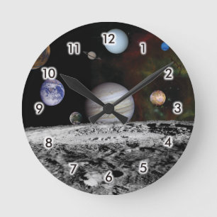 Relógio Redondo Planets of the solar system