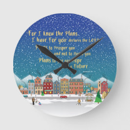 Relógio Redondo Planos para lhe dar esperança e um futuro. Jeremia