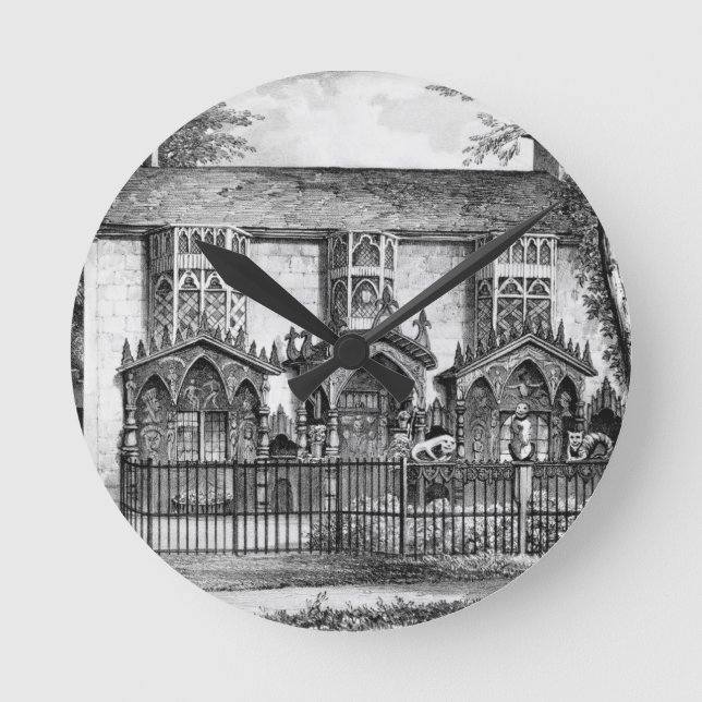 Relógio Redondo Plas Newyyd, perto de Llangollen, Wales, o assento (Frente)