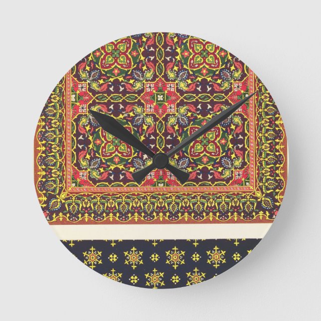 Relógio Redondo Plate of design for carpets, from 'Industrial Arts (Frente)