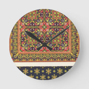 Relógio Redondo Plate of design for carpets, from 'Industrial Arts