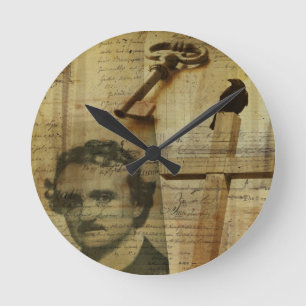 Relógio Redondo Poe Collage
