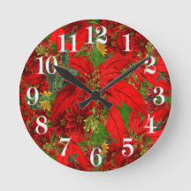 Poinsétia vermelha do feriado com números brancos