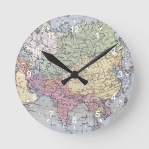 Relógio Redondo Political Map   Asia