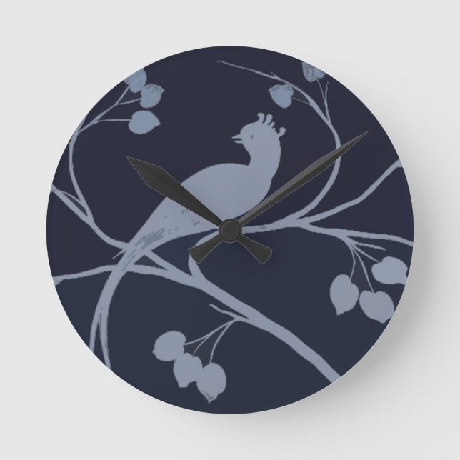 Relógio Redondo Pomba do art deco (Frente)