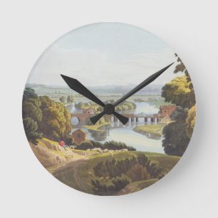 Relógio Redondo Ponte de Caversham, perto da leitura, gravada por