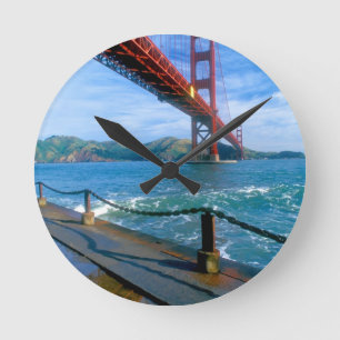 Relógio Redondo Ponte Golden Gate e Baía de São Francisco