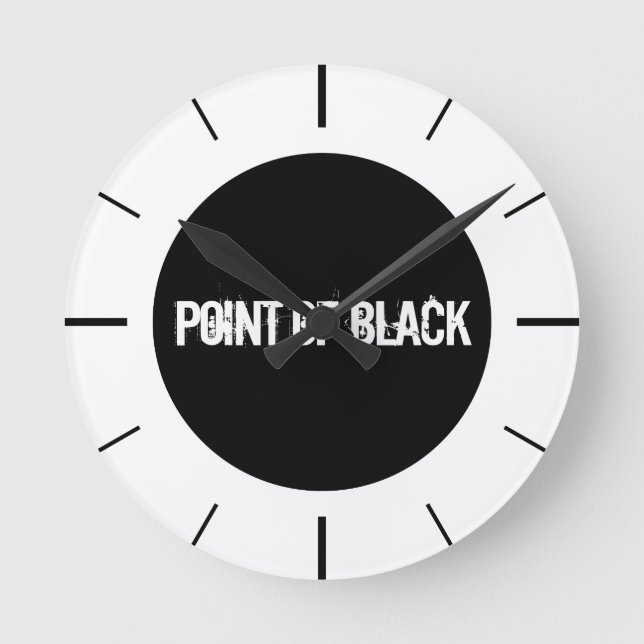 Relógio Redondo "Ponto de preto" (Frente)