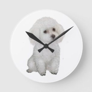 Relógio Redondo Poodle - branco 1