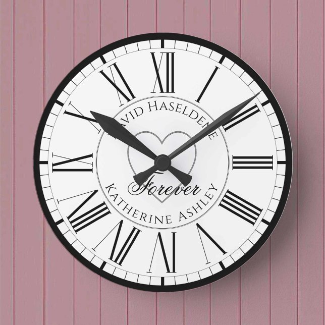 Relógio Redondo Por Amantes no Amor - um Forever Personalizado (Criador carregado)