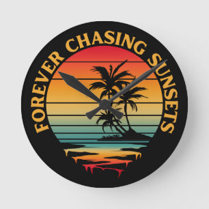 RELÓGIO REDONDO PÔRS DO SOL DE FAIXÃO PARA SEMPRE
