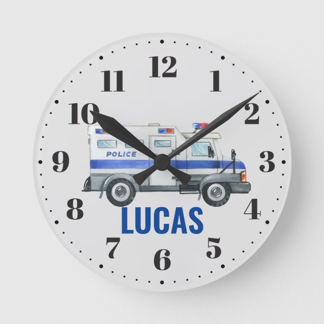 Relógio Redondo Porta-Carros da Polícia - Enfermeiro (Frente)