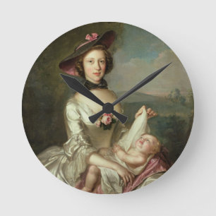 Relógio Redondo Portrait of a Lady, said to be Elizabeth, wife of
