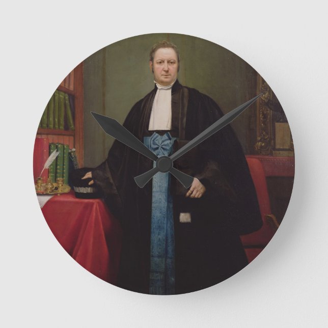 Relógio Redondo Portrait of a Lawyer in his Library, 1852 (oil on (Frente)