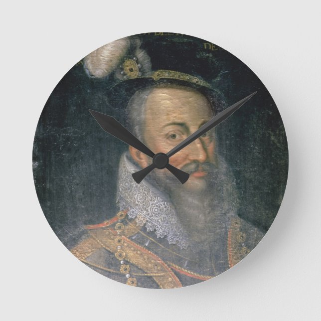 Relógio Redondo Portrait of Robert Dudley (1532-88) Earl of Leices (Frente)