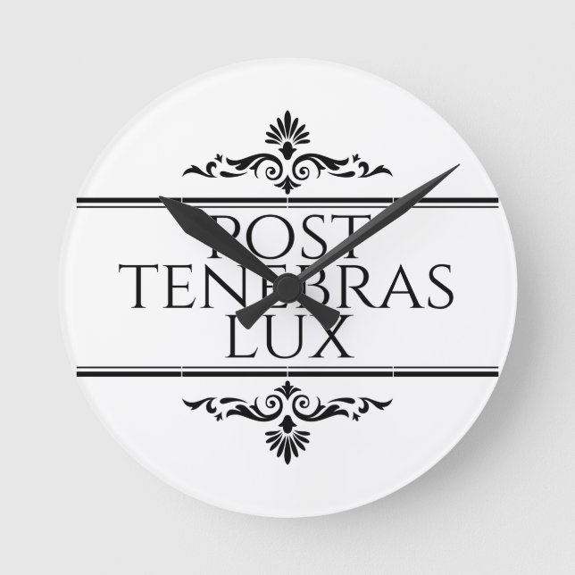 Relógio Redondo Posto Tenebras Lux (Frente)