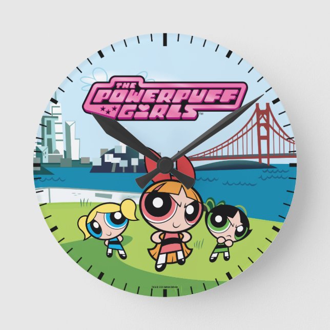 Relógio Redondo Powerpuff Girls Super Fierce (Frente)
