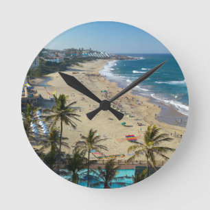Relógio Redondo Praia Em Margate, Costa Sul, Kwazulu-Natal