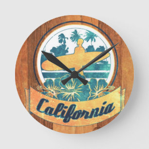 Relógio Redondo Prancha de Califórnia
