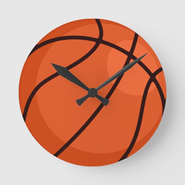 Relógio Redondo Presente de Basquete para Ele (Frente)