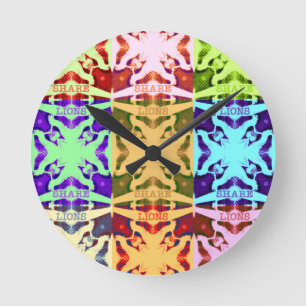 Relógio Redondo presente de leões Hakuna Matata