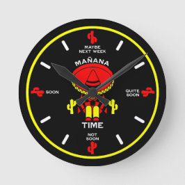 Relógio Redondo Presente de Pessoa Preguiçosa Procrastinadora