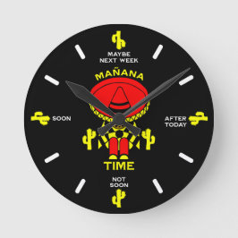 Relógio Redondo Presente de Pessoa Preguiçosa Procrastinadora