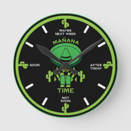 Relógio Redondo Presente de Pessoa Preguiçosa Procrastinadora