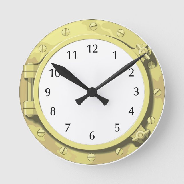 Relógio Redondo Presente marítimo: Vigia de um navio ou de um (Frente)