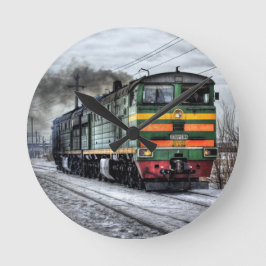 Relógio Redondo Presentes da locomotiva diesel para amantes do