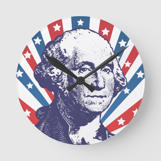 Relógio Redondo presidente George Washington (Frente)