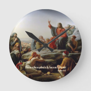 Relógio Redondo Proclamação Matthew 18:20