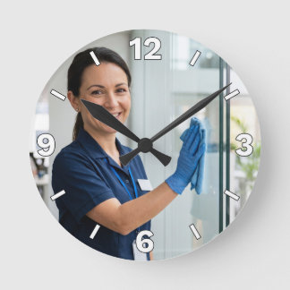 Relógio Redondo Professional Cleaning Service Window Decor