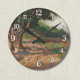 Relógio Redondo Promenade em Euxinograd com revestimento de Elm