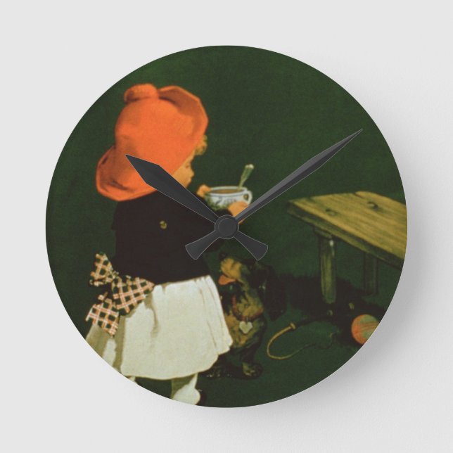 Relógio Redondo Propaganda de poster para 'o malte Coffee de (Frente)