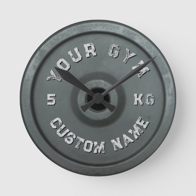 Relógio Redondo Proprietário Personalizado de Gym | Funny Vintage  (Frente)
