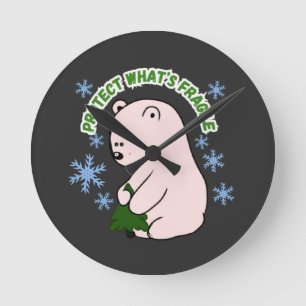 Relógio Redondo Proteja o Que é Frágil de Forma Personalizada