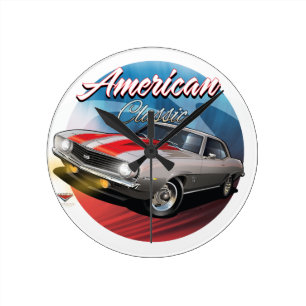 Relógio Redondo Pulso de disparo 1968 de Camaro SS