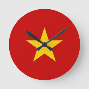 Relógio Redondo pulso de disparo da bandeira de país de Vietnam