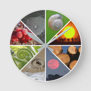 Relógio Redondo pulso de disparo da Círculo-em-natureza