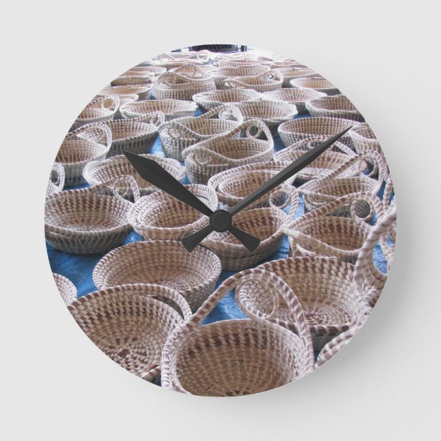 Relógio Redondo Pulso de disparo das cestas do SC Sweetgrass de (Frente)