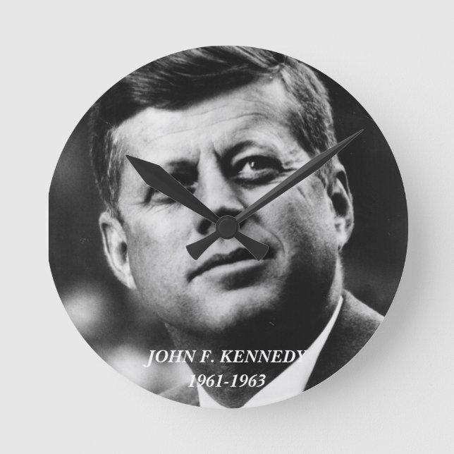Relógio Redondo Pulso de disparo de John F. Kennedy (Frente)