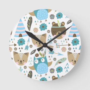 Relógio Redondo Pulso de disparo de parede acrílico