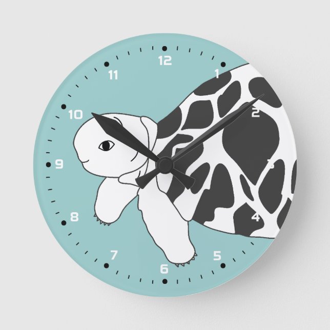 Relógio Redondo Pulso de disparo de parede Burmese da tartaruga da (Frente)