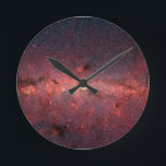 Relógio Redondo Pulso de disparo de parede da galáxia<br><div class="desc">Pulso de disparo de parede com imagem da galáxia da Via Láctea</div>