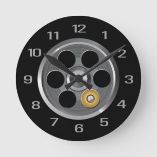 Relógio Redondo Pulso de disparo de parede da roleta de russo