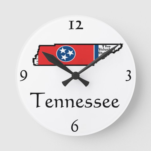 Relógio Redondo Pulso de disparo de parede de Tennessee (Frente)